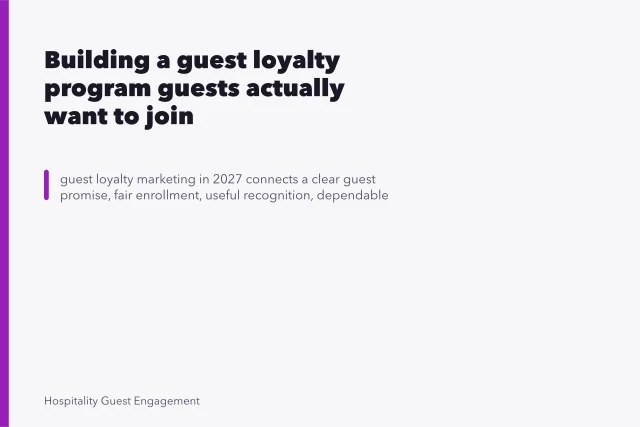 Building a guest loyalty program guests actually want to join. Building a guest loyalty program guests actually want to join