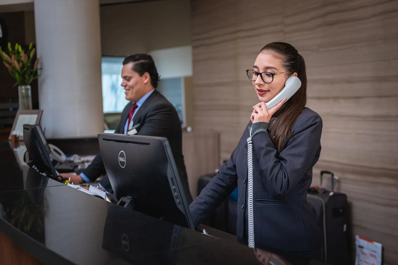 receptionists, phone call, hotel, reception, woman, man, work, attention, lobby, employees, professional, company, assistance, hotel, hotel, hotel, hotel, hotel, reception. How to assess guest loyalty marketing case studies