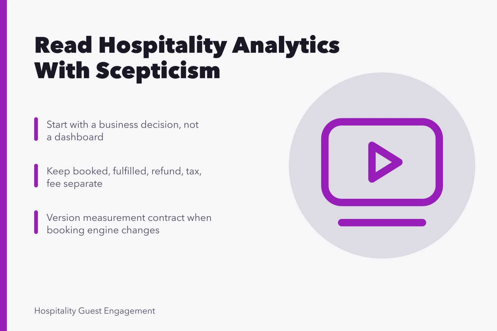 Card on sceptical reading of hospitality marketing analytics and measurement contracts. Reading hospitality marketing analytics with a sceptical eye