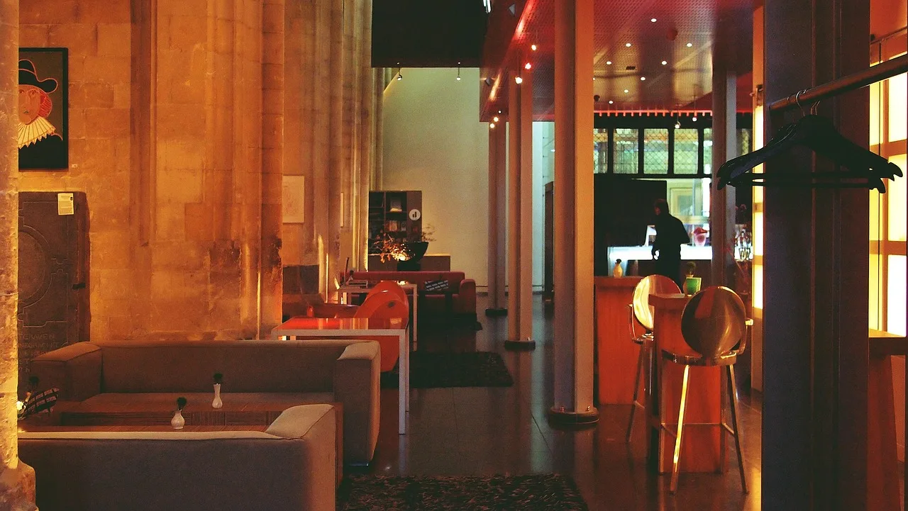 hotel, lounge, chair, sofa, tables, chairs, interior, decor, design, modern, brown interior, brown hotel, lounge, lounge, lounge, lounge, lounge. Hotel marketing trends: four booking-path signals to check